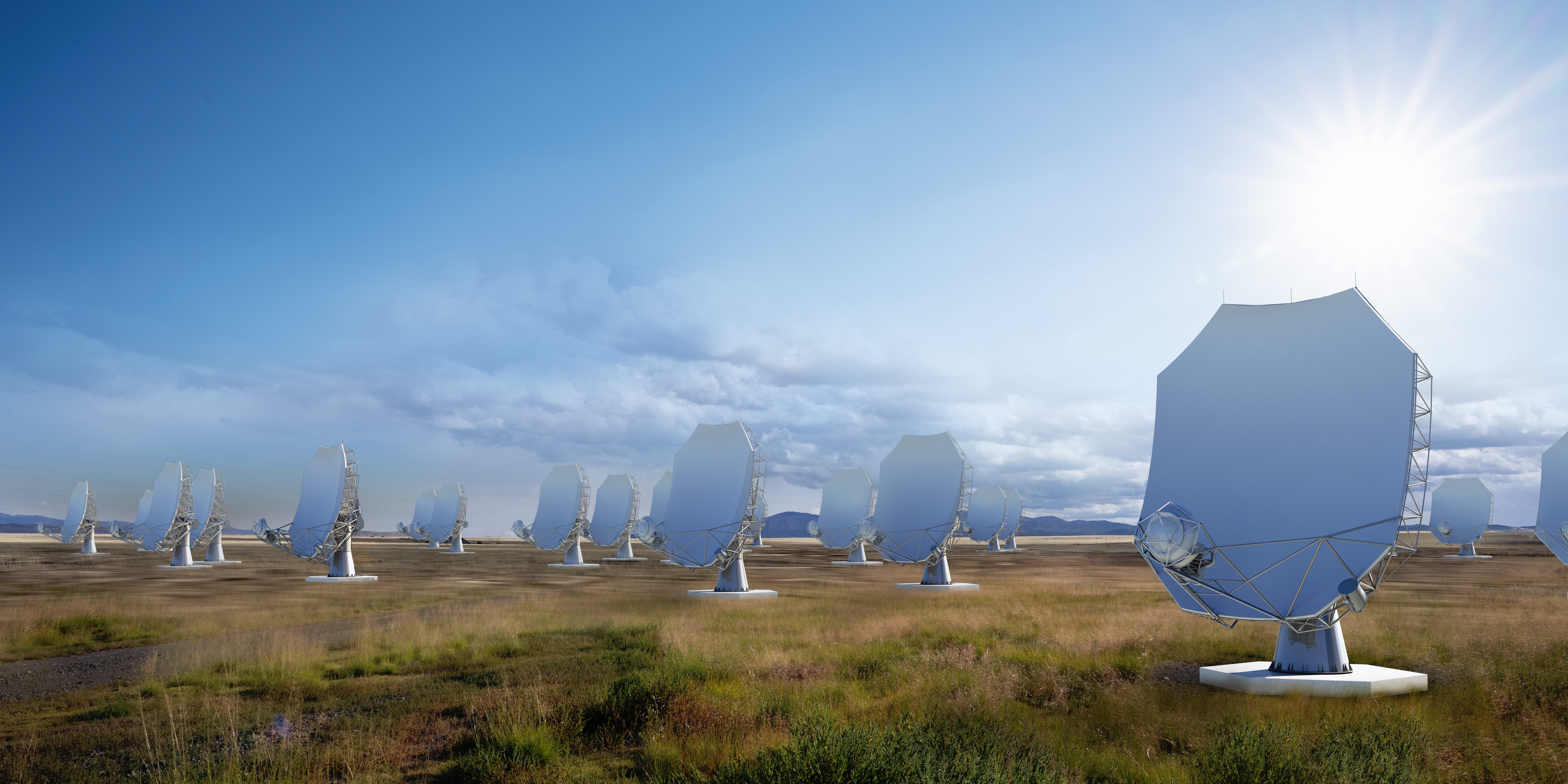 ngVLAの電波望遠鏡のCGイメージ